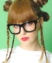 an meets zakka ビッグスクエア伊達メガネ