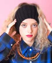 an meets zakka リブ編みニットワイドヘアバンド