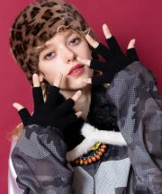 an meets zakka フィンガーレスウールニットユニセックス手袋