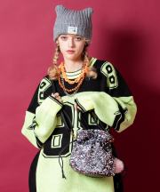 an meets zakka スパンコール２WAYショルダー巾着バッグ