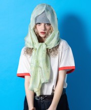 an meets zakka ペールトーンペイズリーシルク大判スカーフ(50cm×160cm)