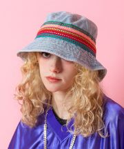 an meets zakka テープラインデニムバケットハット