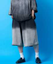 a.p.o.v.  グラデーションケミカルピグメントスウェットワイドハーフパンツ