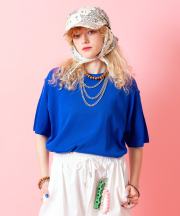a.p.o.v.  ニットTシャツ/ブルー