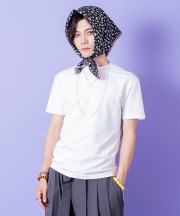 a.p.o.v.  短丈スリムTシャツ/ホワイト