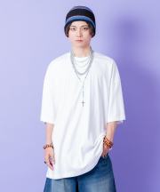 a.p.o.v.  ワンウォッシュコットンオーバーサイズTシャツ/ホワイト