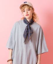 a.p.o.v.  ワンウォッシュコットンオーバーサイズTシャツ/グレー