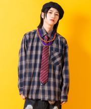 a.p.o.v. クラシックチェック柄コットンネルシャツ/ネイビー系2