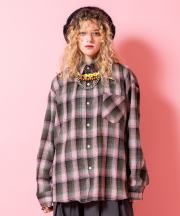 a.p.o.v. クラシックチェック柄コットンネルシャツ/ピンク