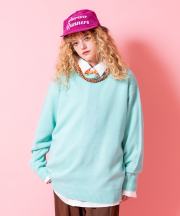 a.p.o.v. カラーバリエーションオーバーサイズクルーネックニットセーター/ミント