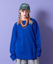 a.p.o.v. カラーバリエーションオーバーサイズクルーネックニットセーター/ブルー