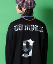 a.p.o.v. カモフラロゴプリントバックナンバリングオーバーサイズカットソー/ブラック