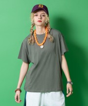 a.p.o.v. 短丈ルーズTシャツ/カーキ