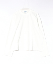 a.p.o.v. クロップド丈ワッフルロングTシャツ/ホワイト
