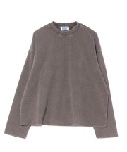 a.p.o.v. クロップド丈ワッフルロングTシャツ/チャコール
