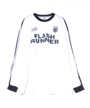 a.p.o.v. オーバーサイズレーシングロングTシャツ/ホワイト