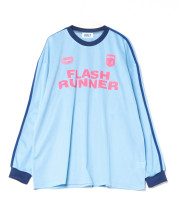 a.p.o.v. オーバーサイズレーシングロングTシャツ/ブルー