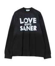 a.p.o.v. オーバーサイズダーティープリントロングTシャツ/ブラック
