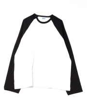 a.p.o.v. オーバーサイズ斜めヘンリーネックラグランロングTシャツ/ホワイト