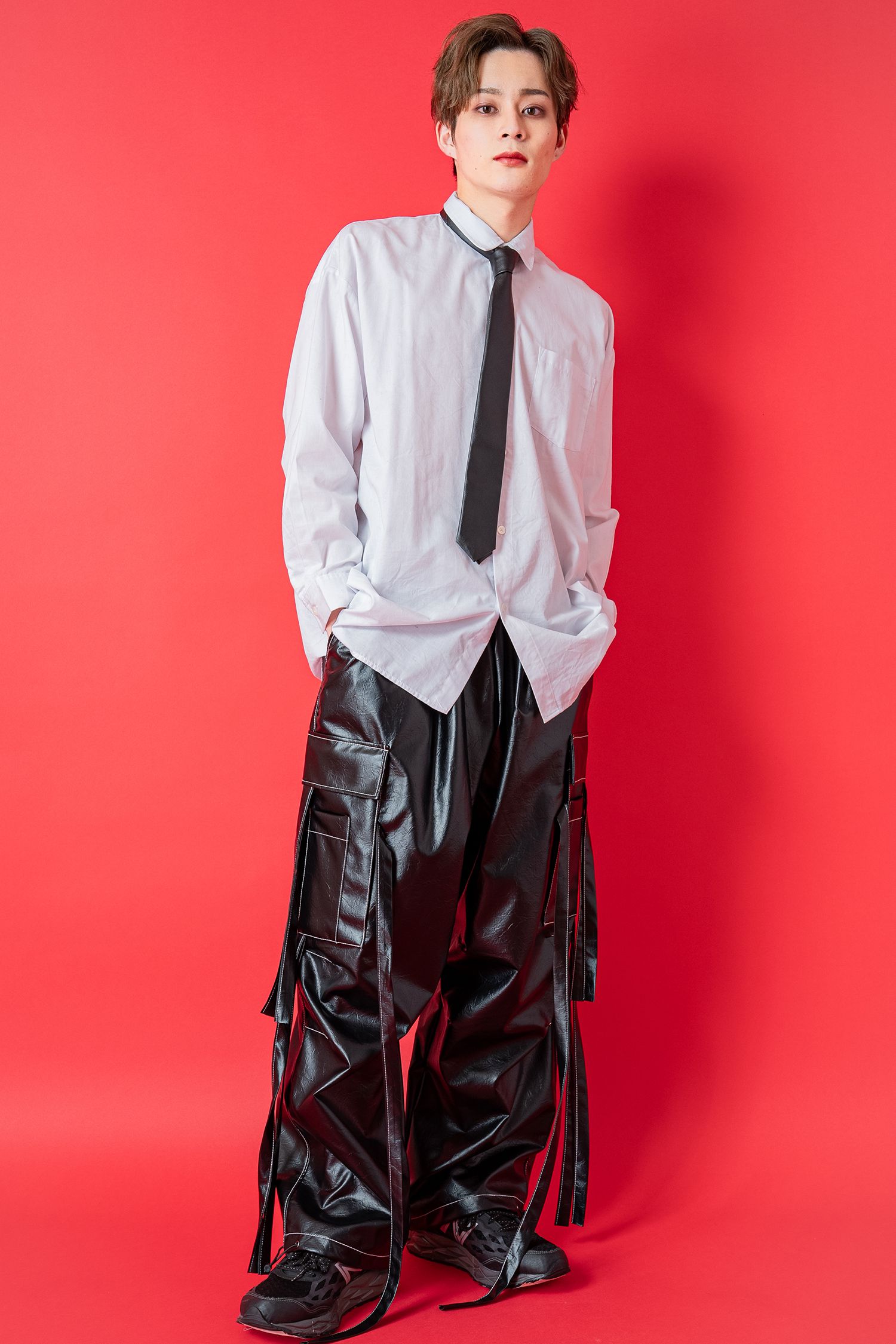 パンツ huabian83 ankorock ankoROCK パンツ a.p.o.v. -ankoROCK's select- レザーワイド