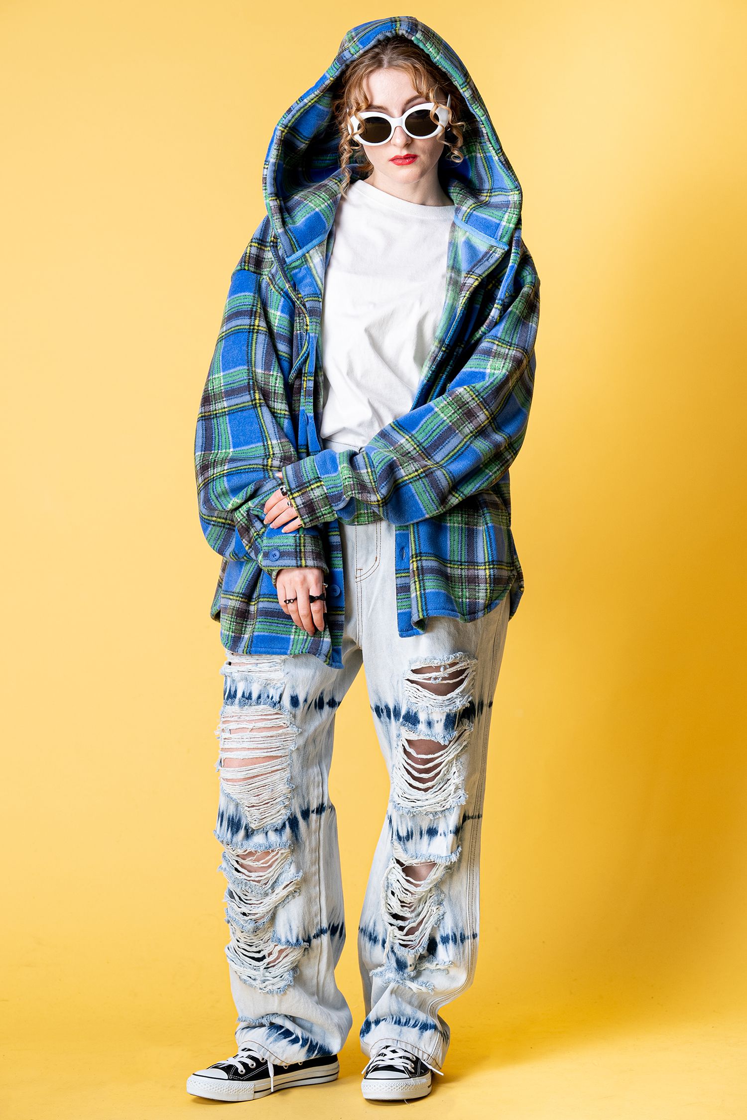 ANTIDOTE 七分丈 デニムパンツ タイダイ ダメージ ストリート ANTIDOTE 七分丈 デニムパンツ タイダイ ダメージ ストリート