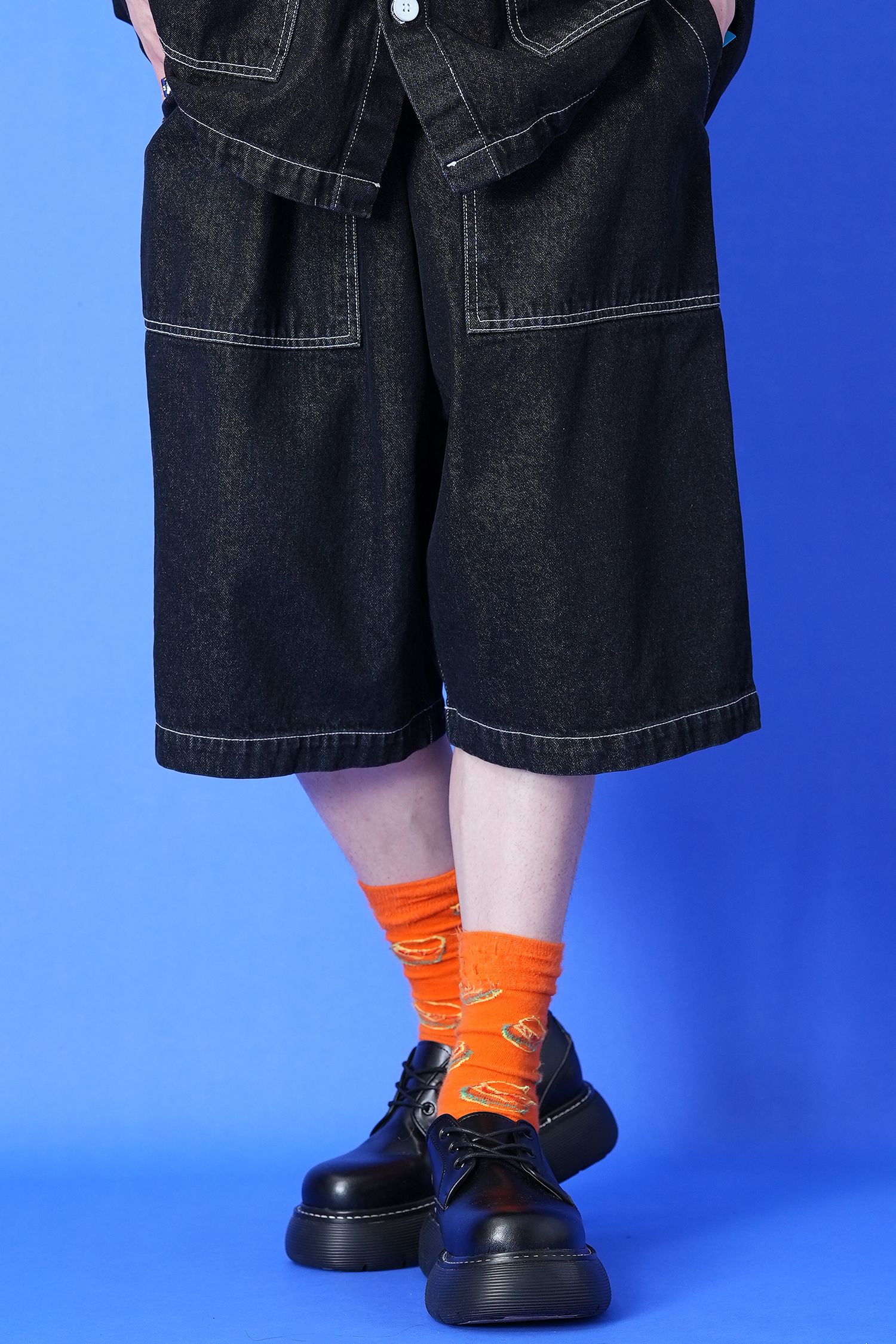 デニムワイドハーフパンツ / ワークパンツ ankoROCK(アンコロック