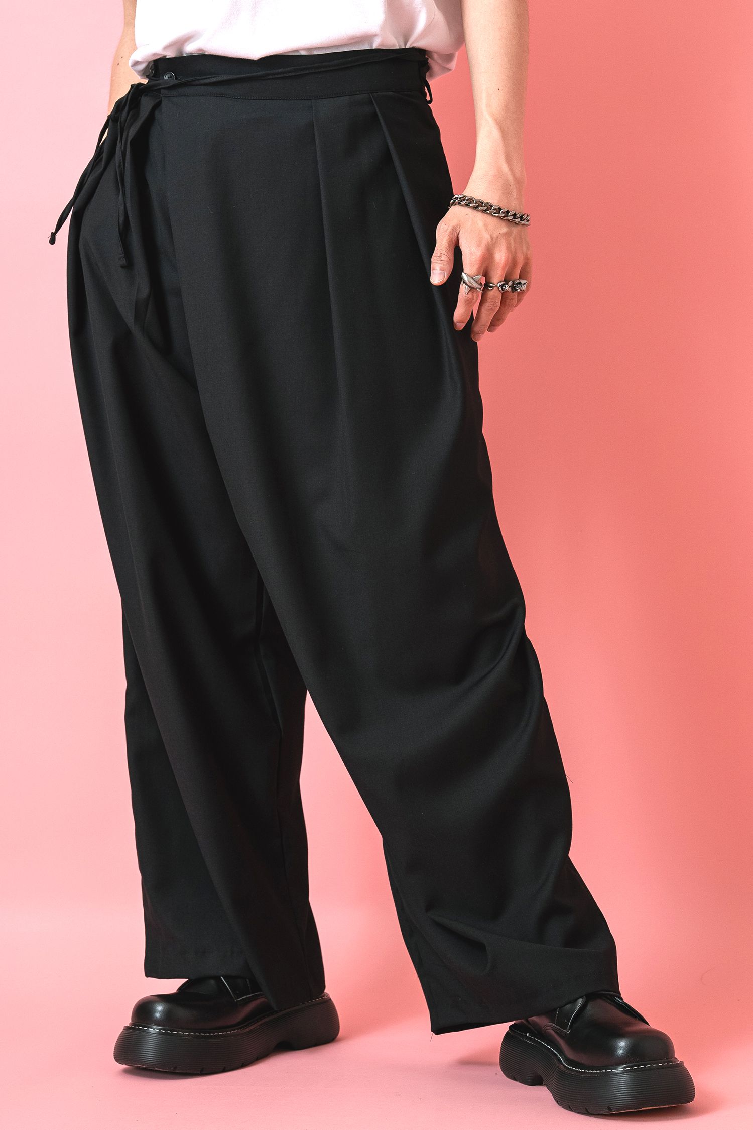 ロングコードベルトワイドラップパンツ / スラックス ankoROCK(アンコ