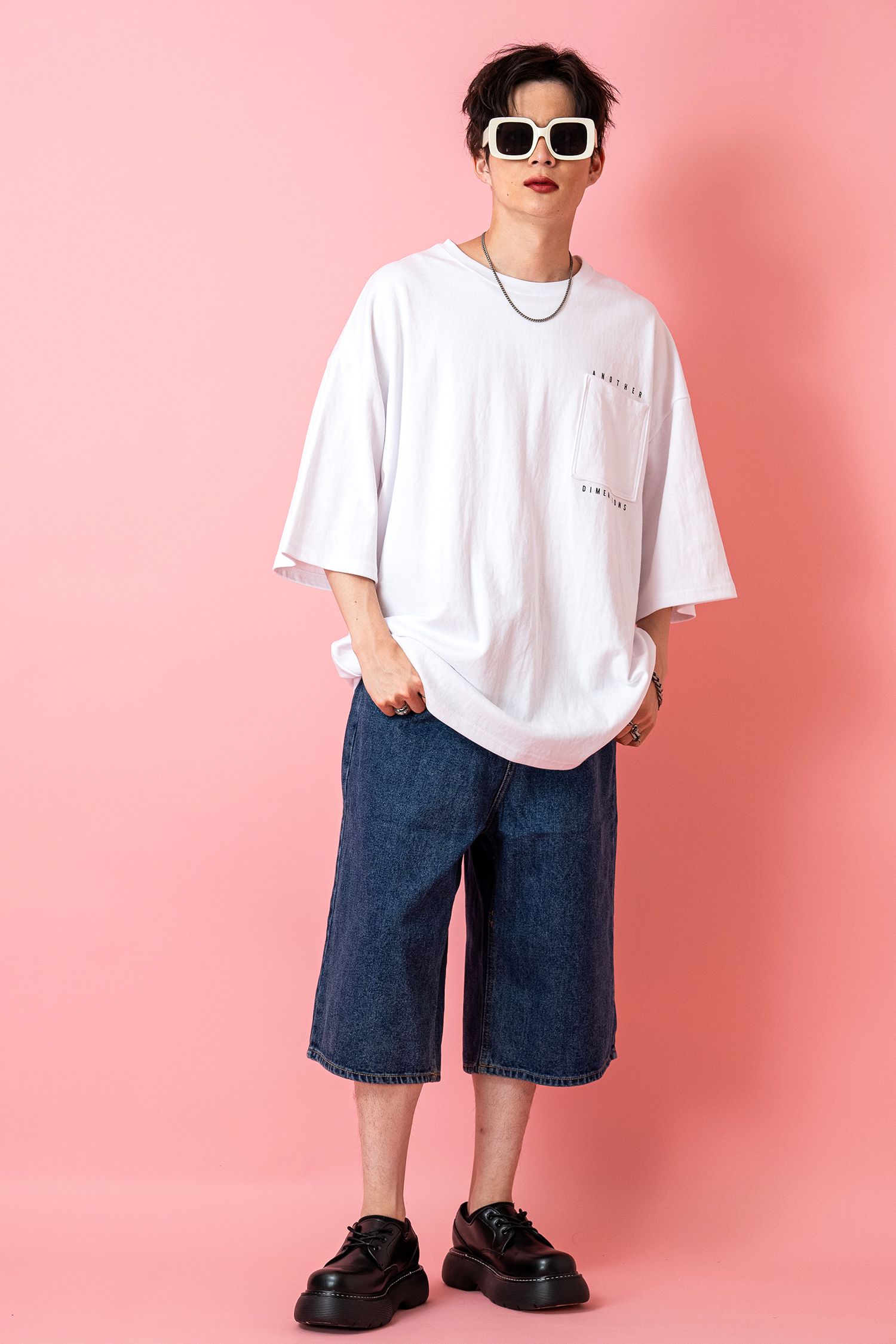 デニムワイドハーフパンツ ankoROCK(アンコロック) メンズ