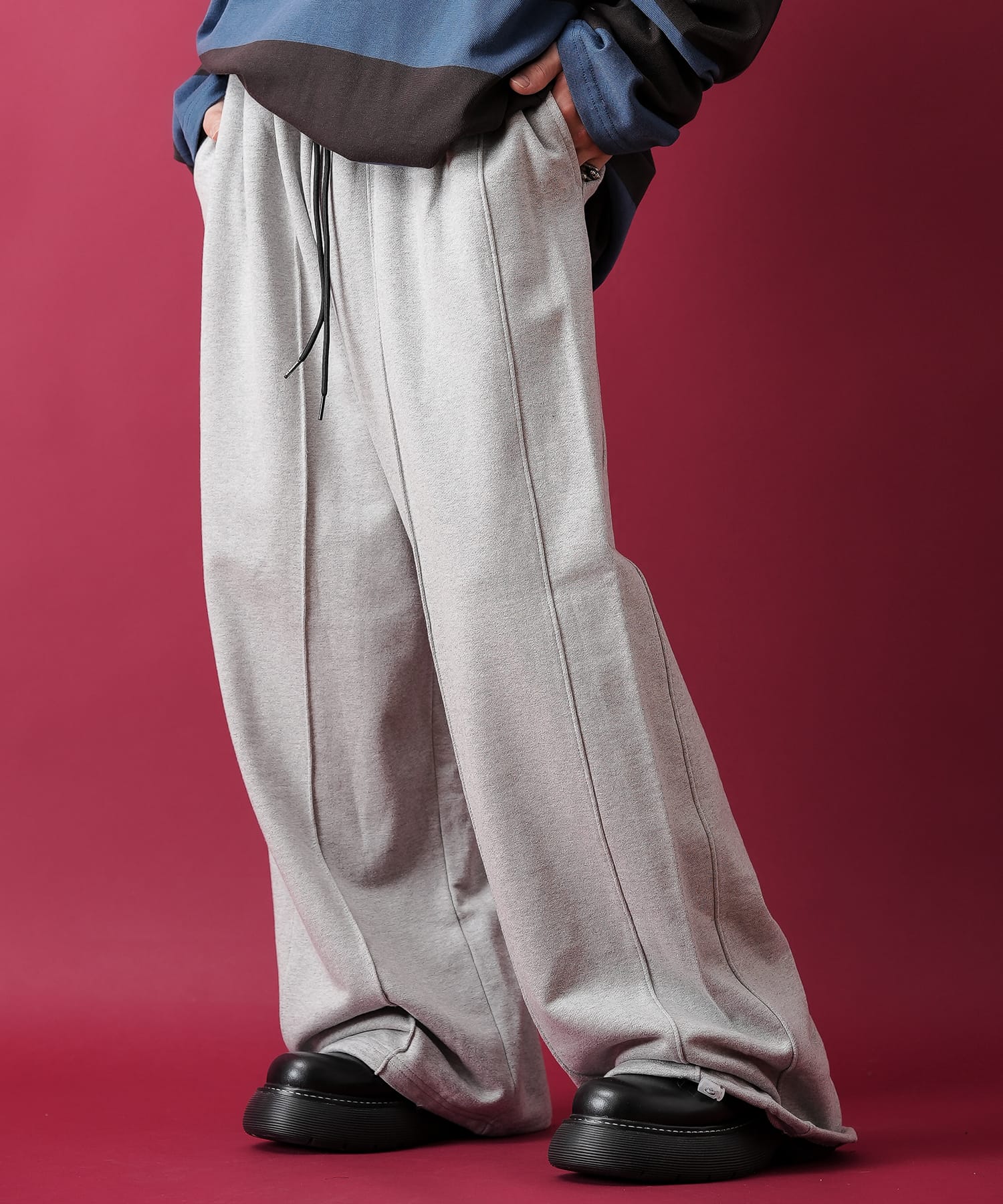 a.p.o.v. -ankoROCK's select- センタープリーツスーパーワイドスウェットパンツ