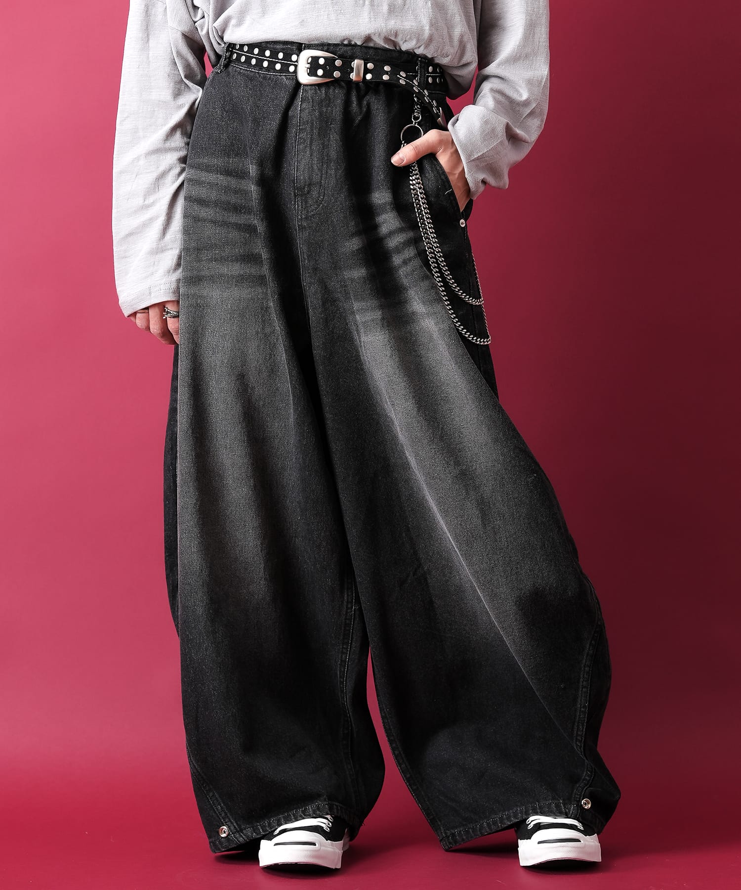 antiqua バルーンデニム デニムパンツ パンツ レディース 送料