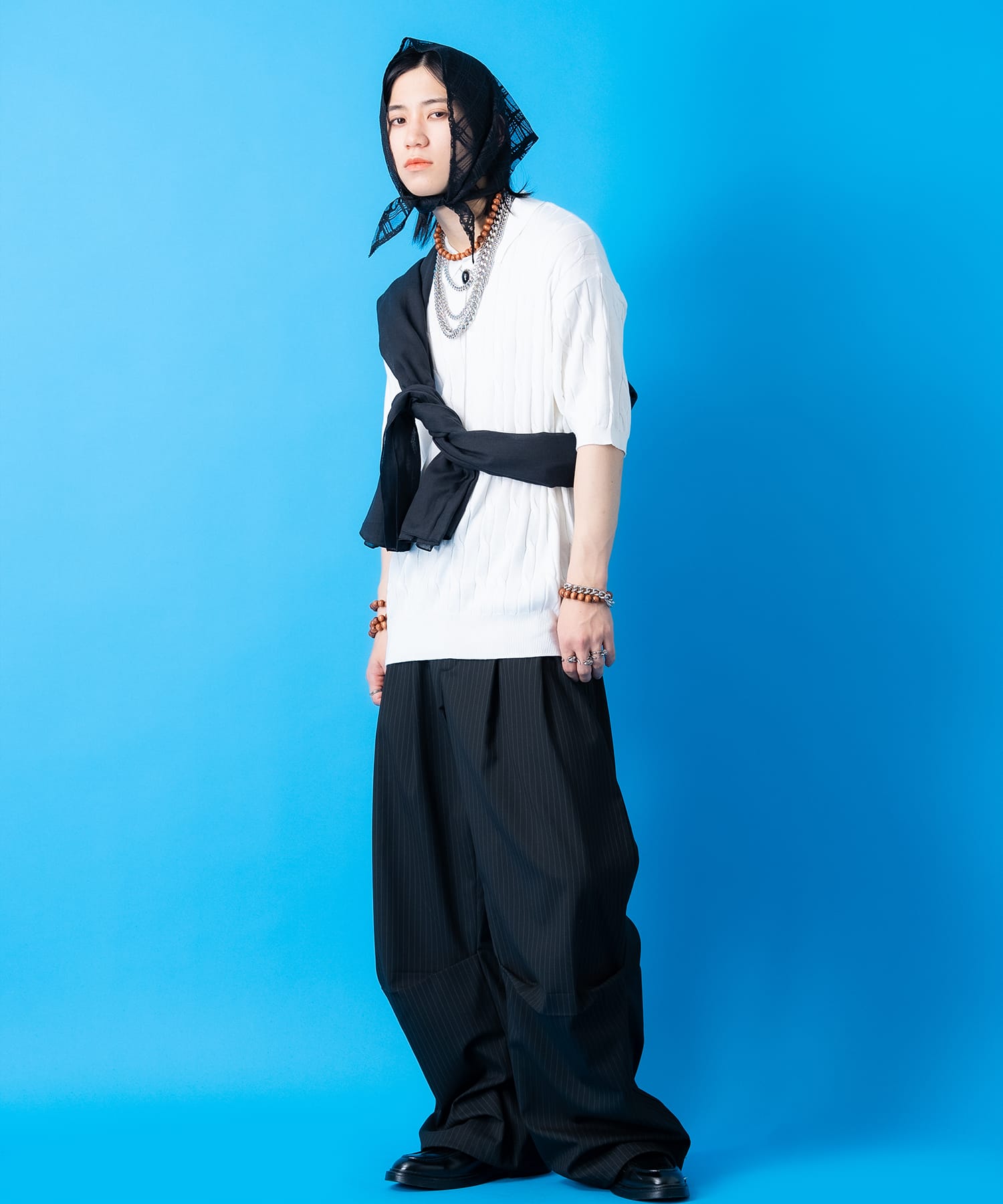 HARE スラックス 「SET UP対応」DABOルーズワイドパンツ(HARE