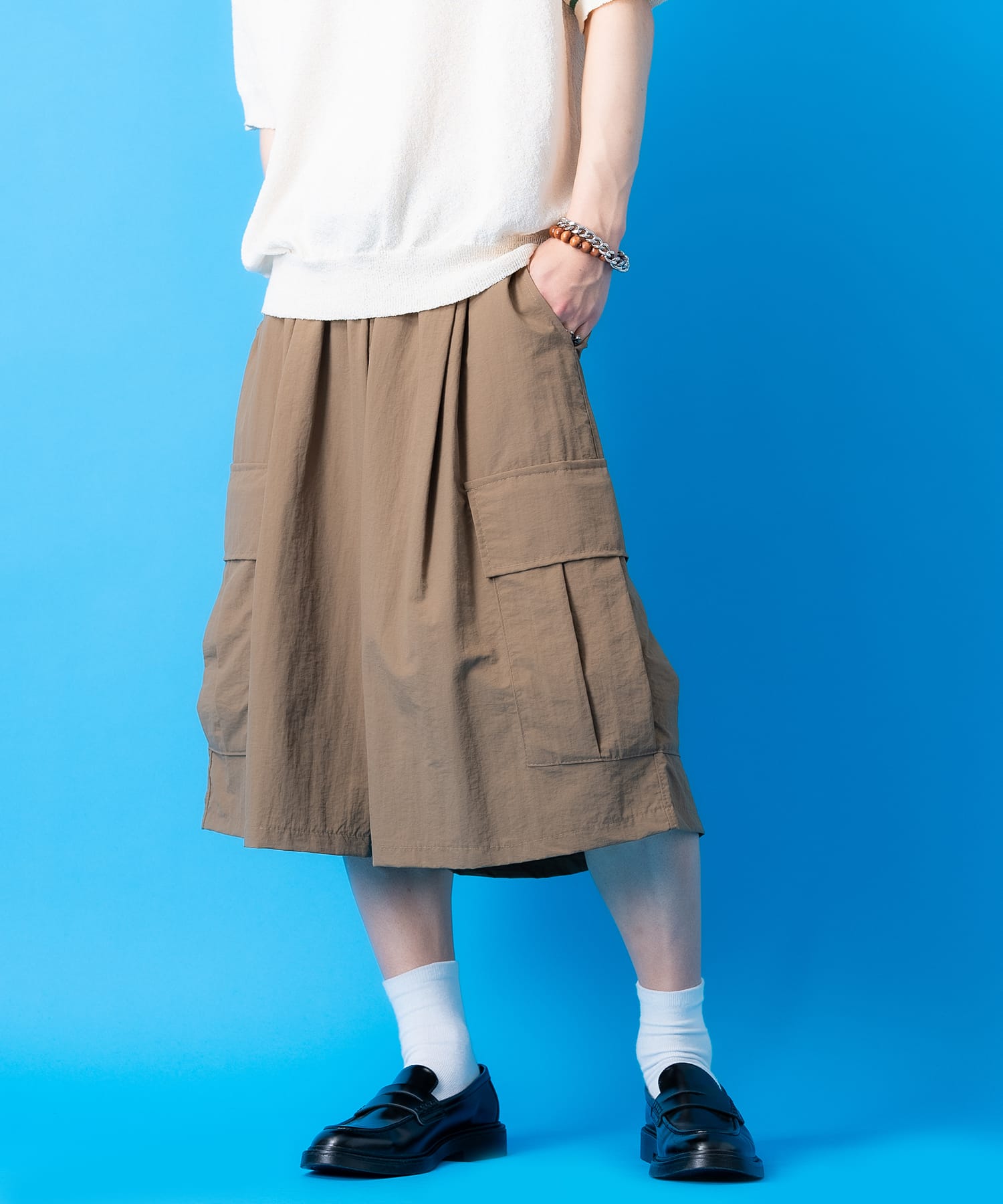スーパービッグナイロンカーゴハーフパンツ / メンズ レディース ユニ