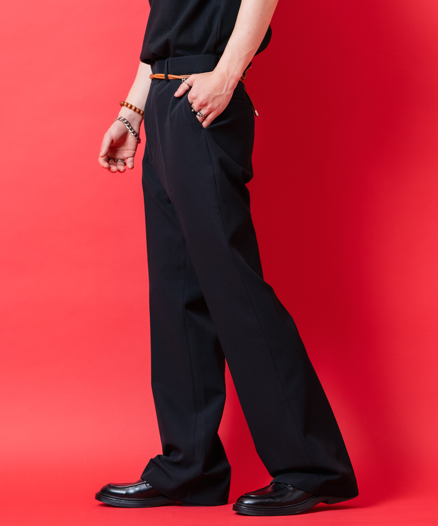 センタープレスフレアスラックス / メンズ レディース ユニセックス