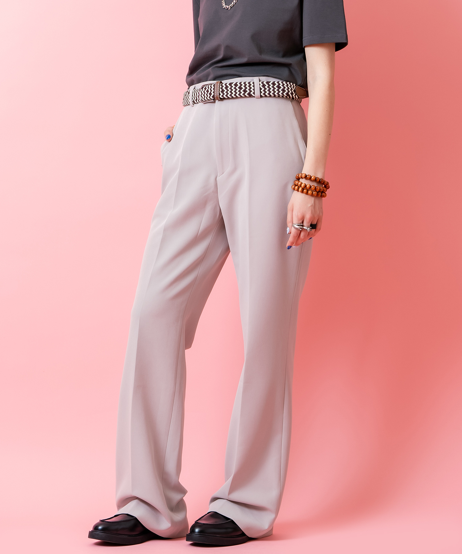 センタープレスフレアスラックス / メンズ レディース ユニセックス