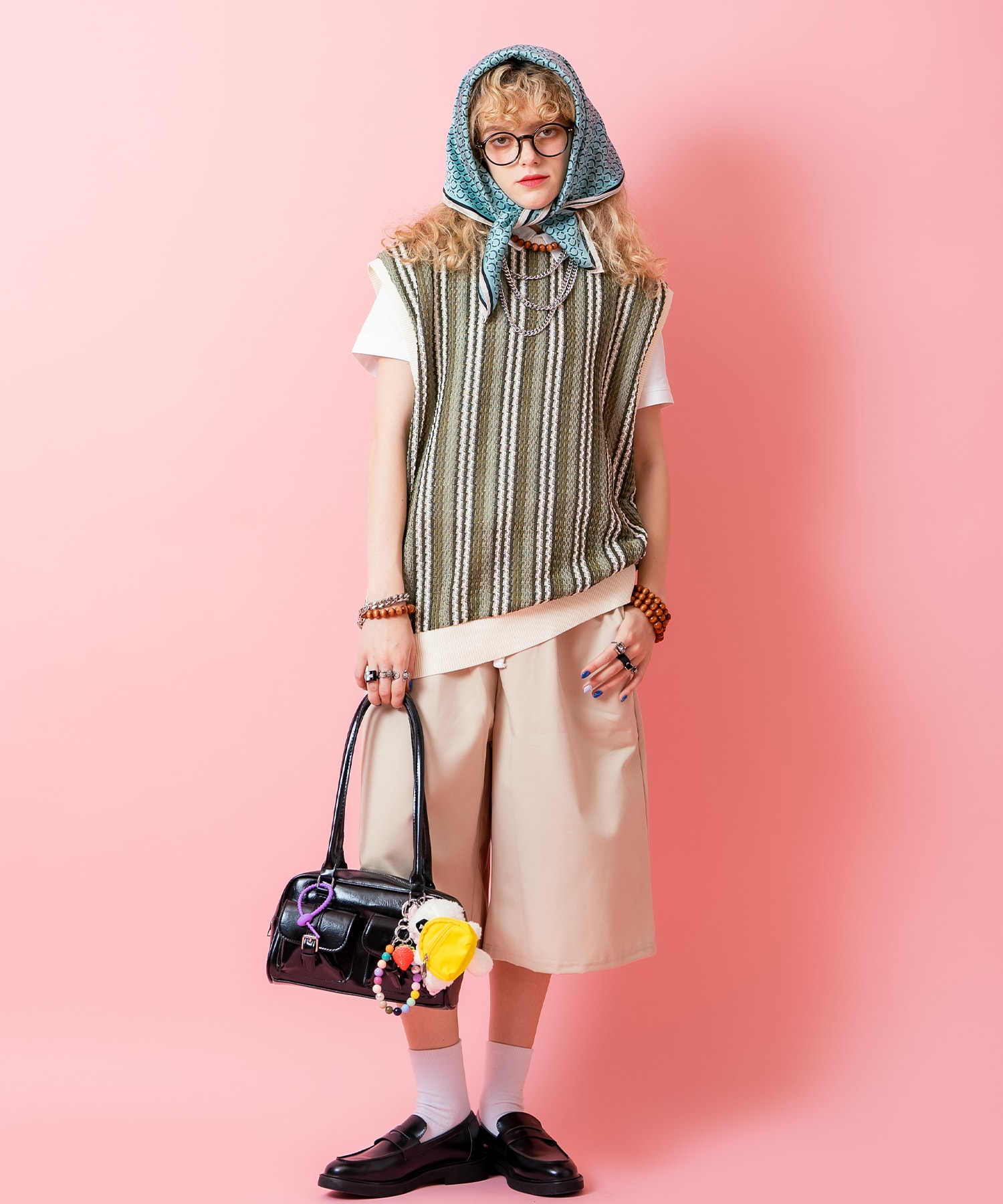 コットンワークワイドハーフパンツ / メンズ レディース ユニセックス 