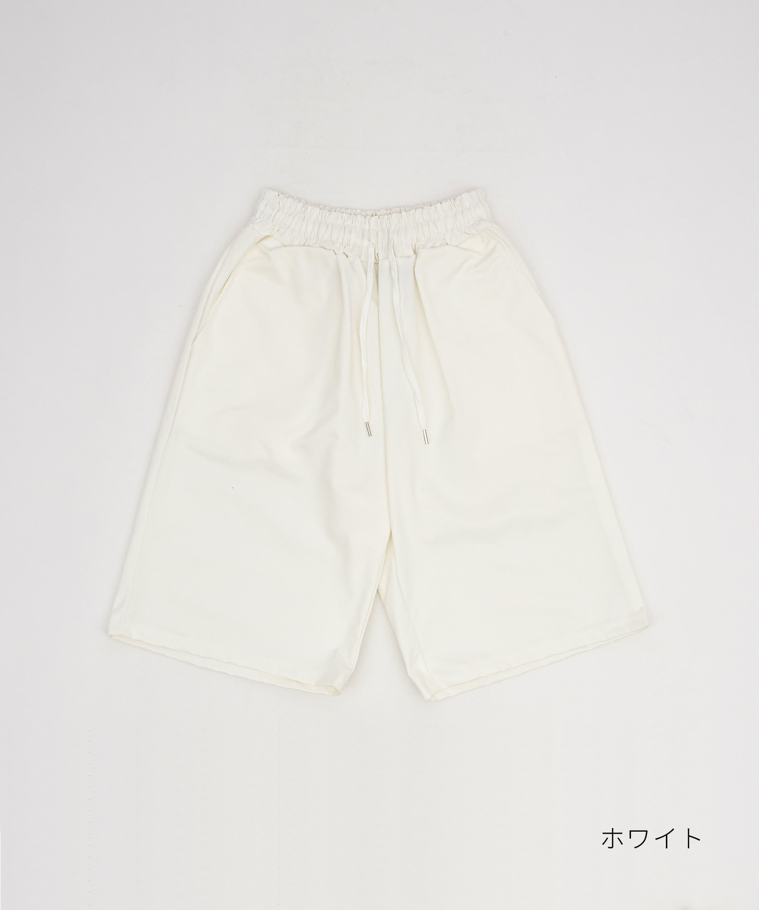 コットンワークワイドハーフパンツ / メンズ レディース ユニセックス