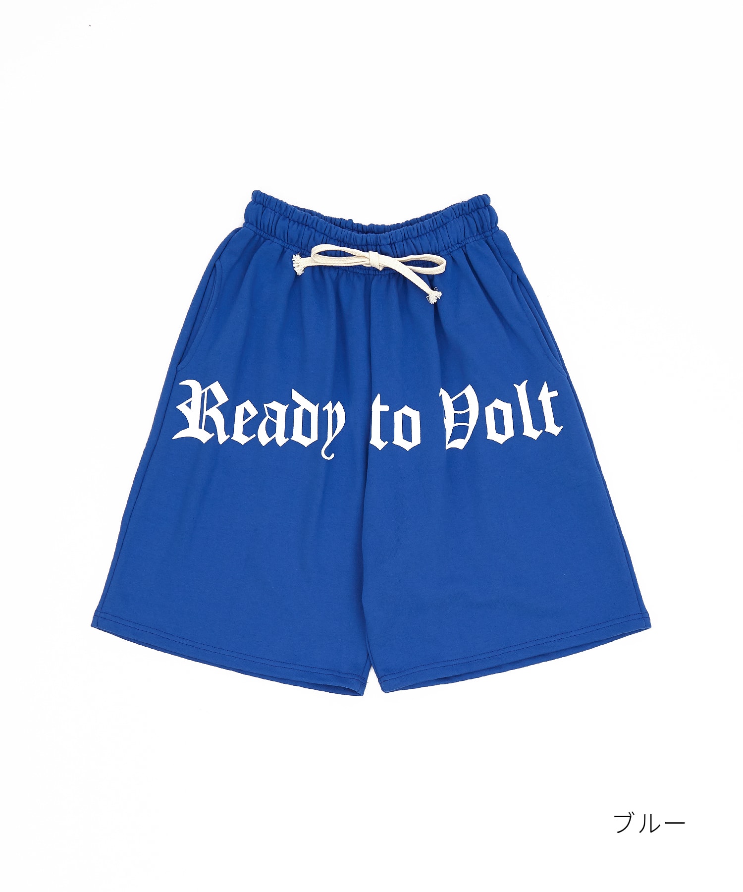 ストリートロゴプリントワイドスウェットハーフパンツ / メンズ