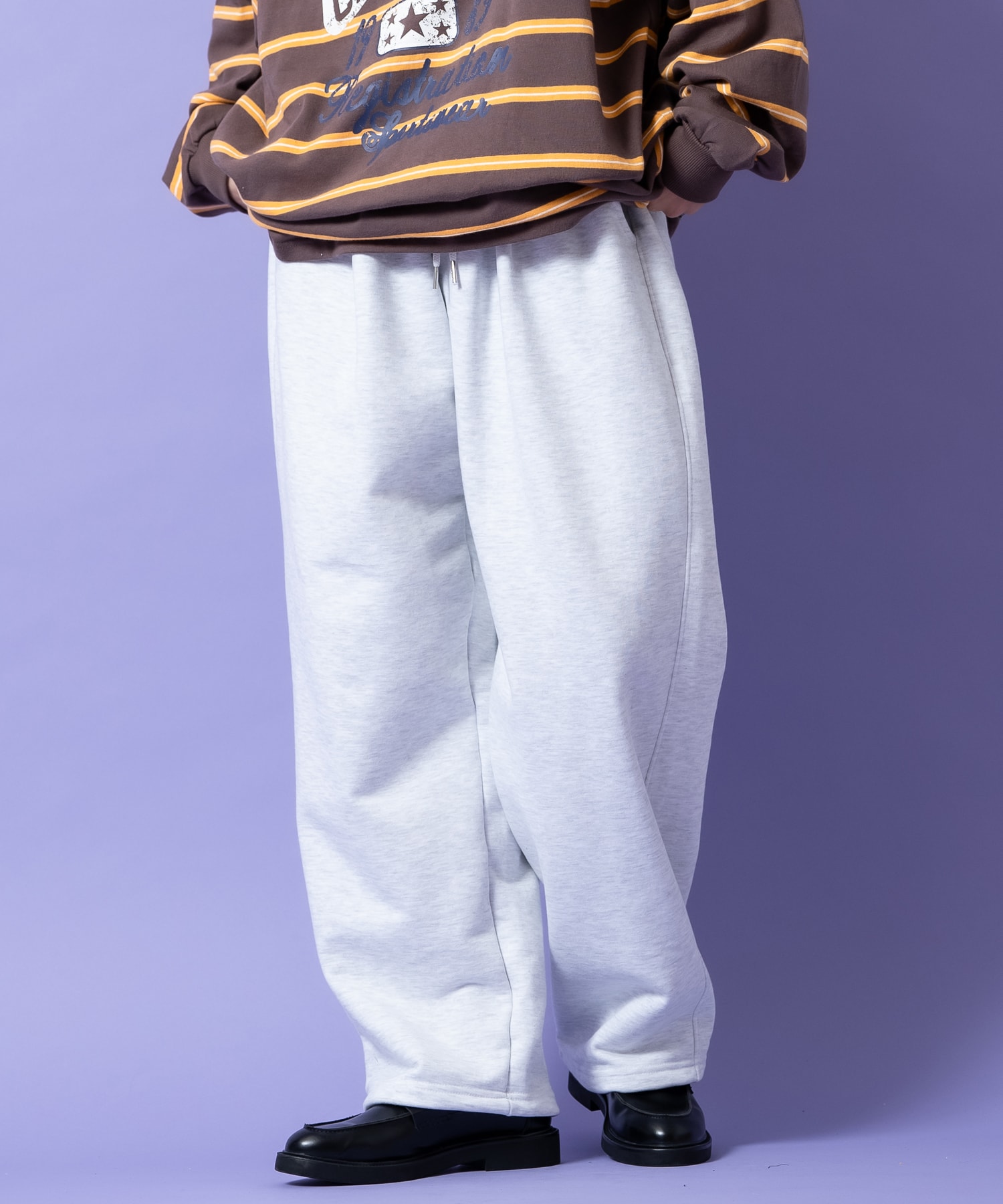 a.p.o.v. ２タックワイドスウェットパンツ