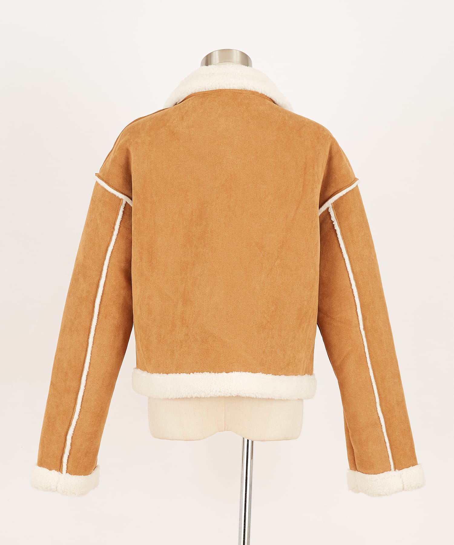 AMOMENTO ヘリンボーン クロップドジャケット AMOMENTO ヘリンボーン クロップドジャケット