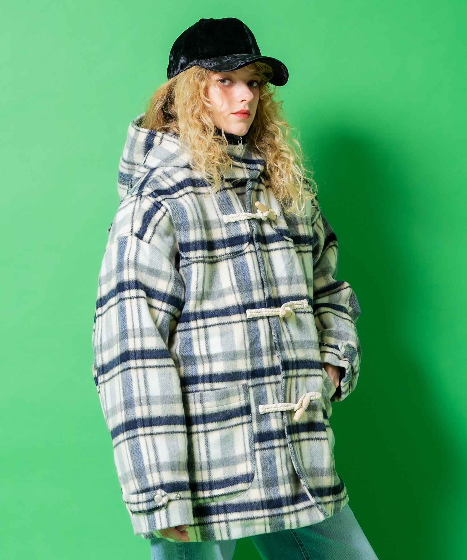 美品 ankoROCK レオパード ファー パーカー ジップ ダッフル コート ankoROCK】ヒョウ柄 ファージャケット ダッフルコート【Freeサイズ