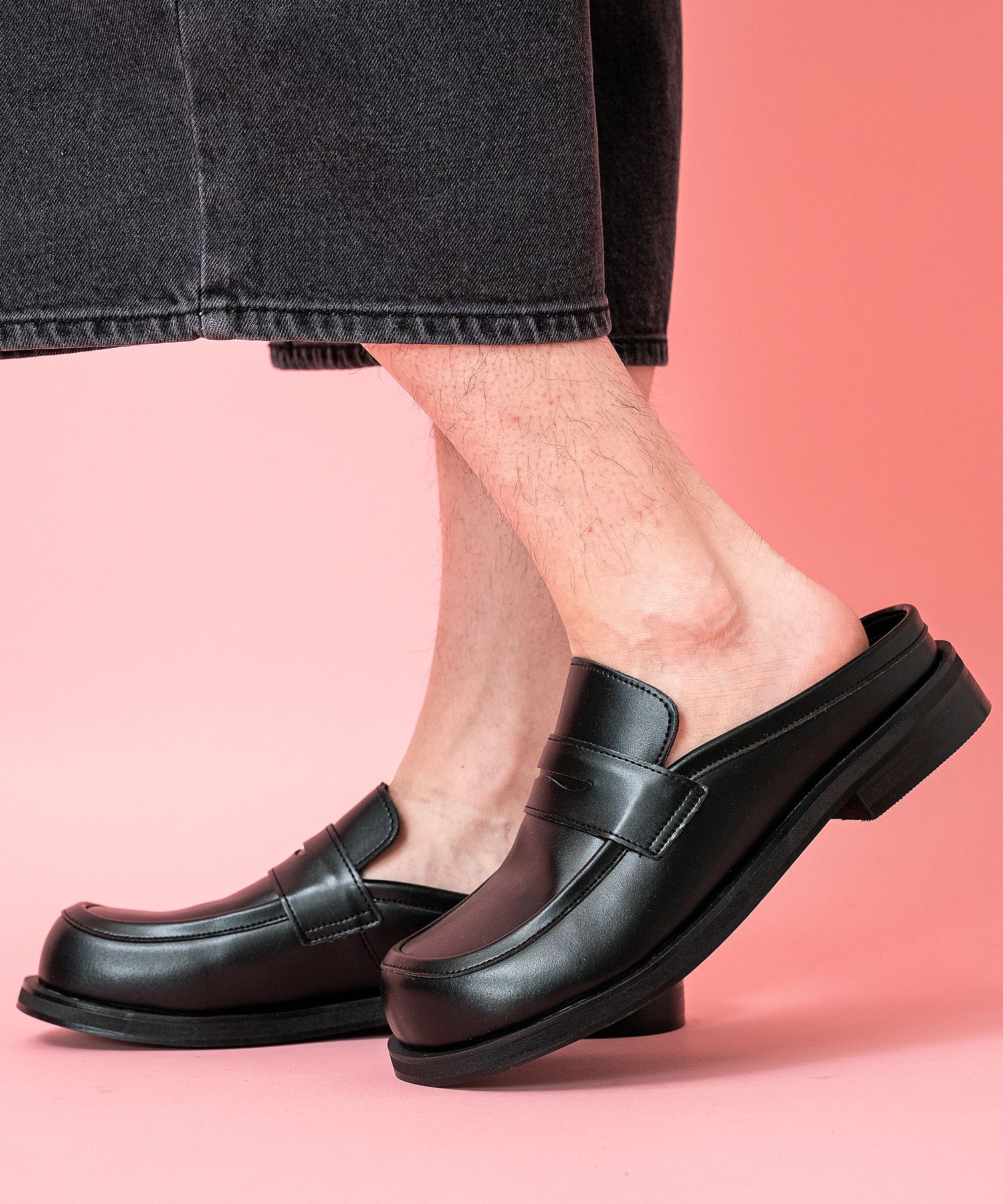 ローファーレザーミュール / メンズ サンダル クロッグ ankoROCK  