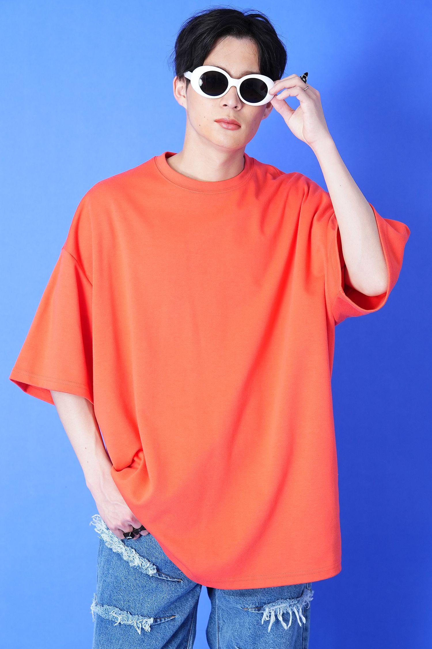 [美品]goa 半袖 カットソー オーバーサイズ L カラーバリエーションビッグポンチTシャツ / スウェット 半袖