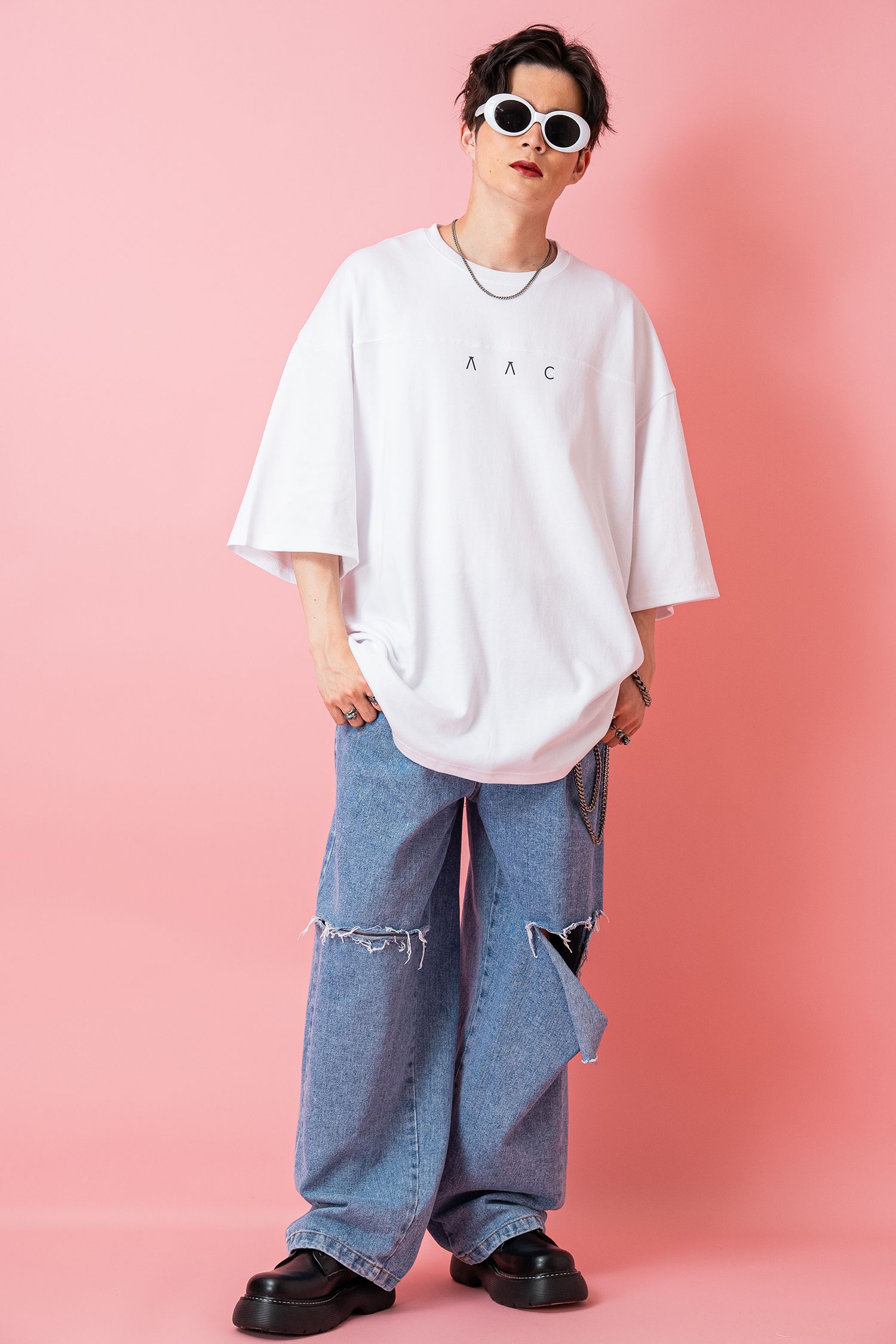 バリエーショングラフィックオーバーサイズTシャツ / メンズ