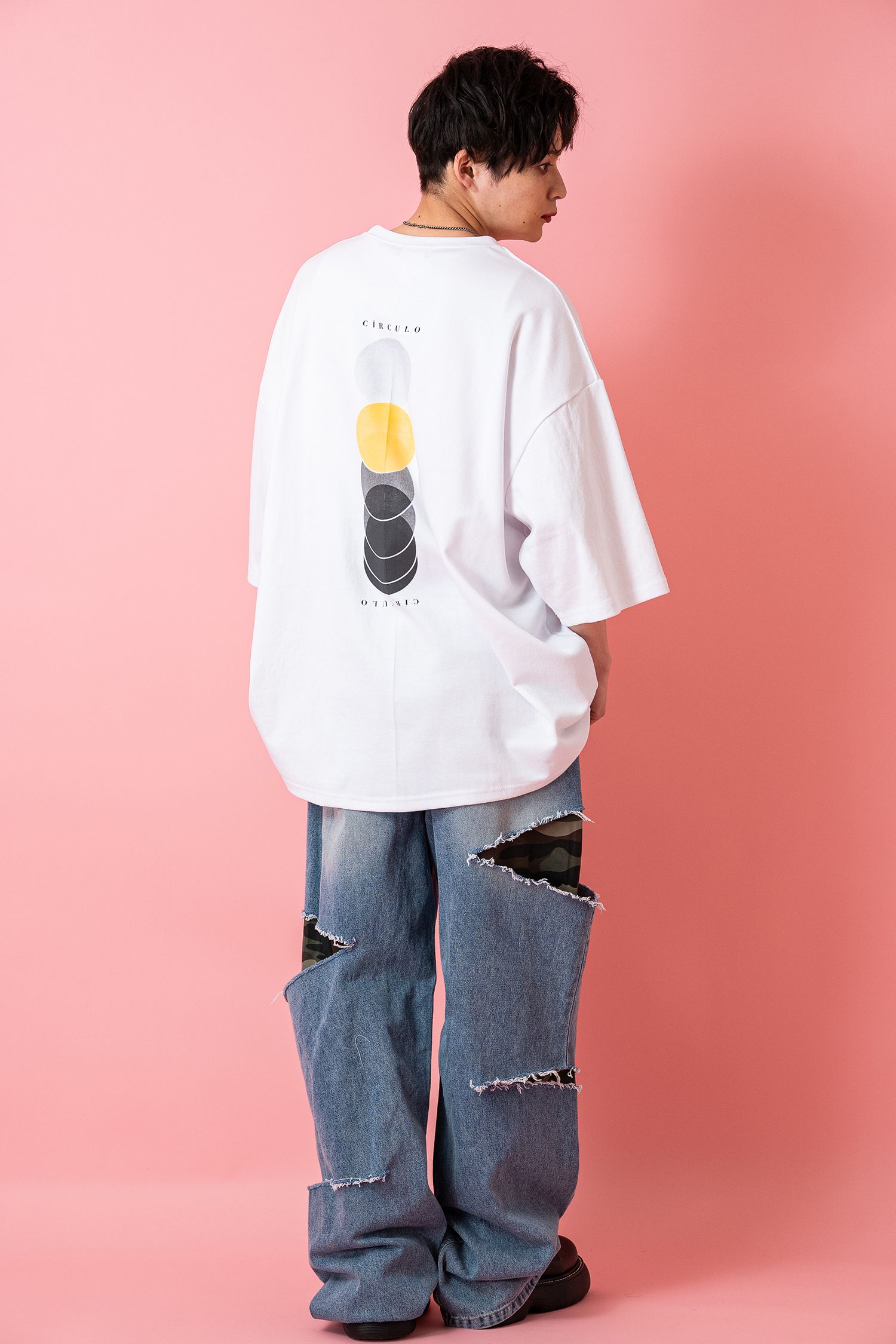 バリエーショングラフィックオーバーサイズTシャツ / メンズ