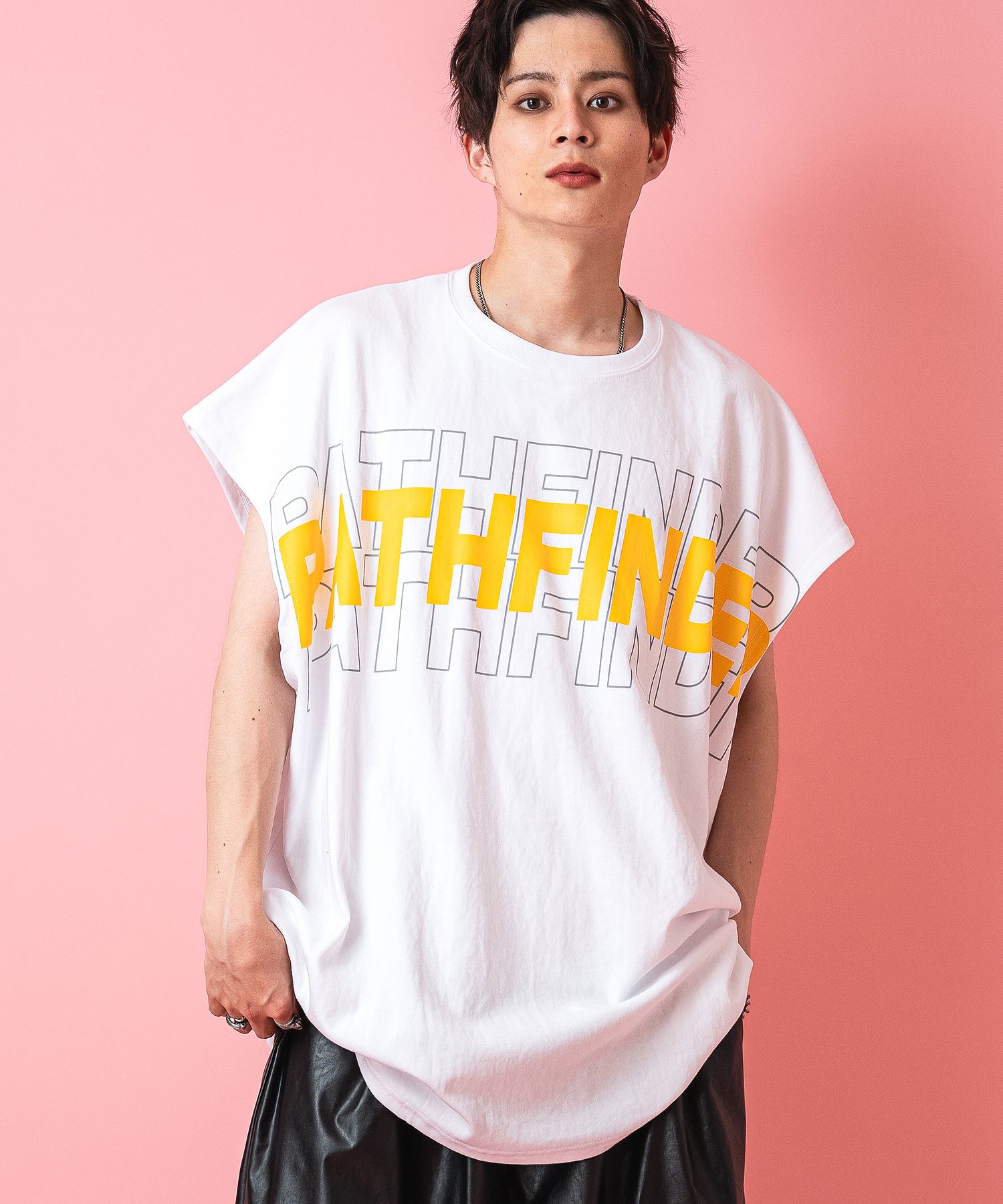 a.p.o.v. -ankoROCK's select- グラフィックオーバーサイズノースリーブ / メンズ レディース プリント ビッグシルエット