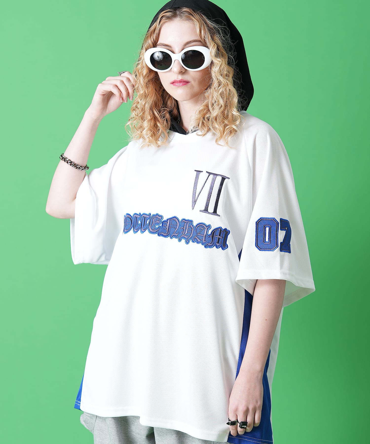 a.p.o.v.  フーディーメッシュサッカーゲームシャツ