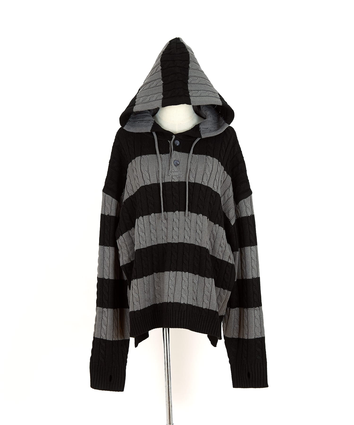 Good Enough ケーブルニット パーカー XL 0-46-633 GOODENOUGH 15AW ケーブルニットZIPパーカーやライダース
