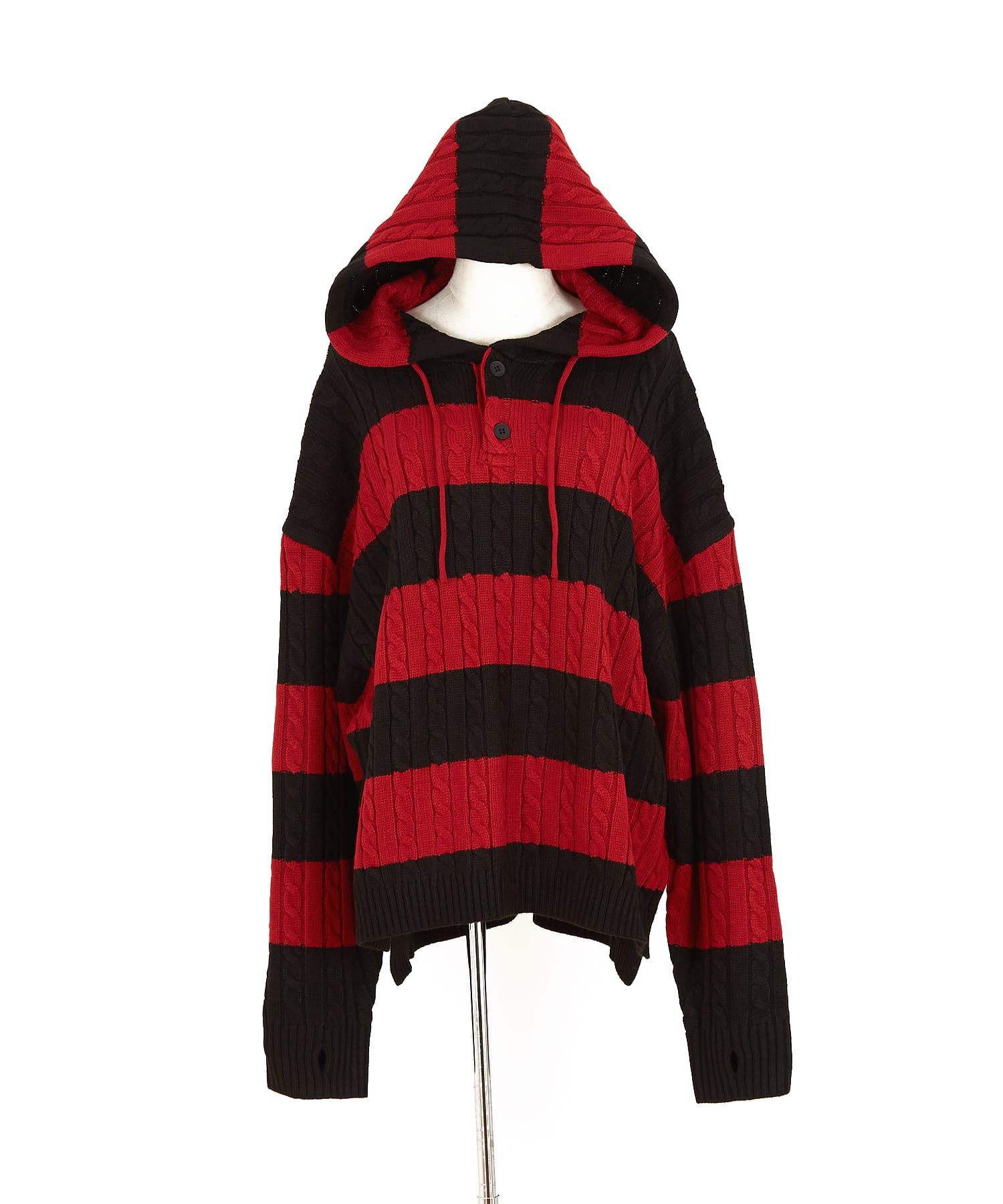 Good Enough ケーブルニット パーカー XL 0-46-633 GOODENOUGH 15AW ケーブルニットZIPパーカーやライダース
