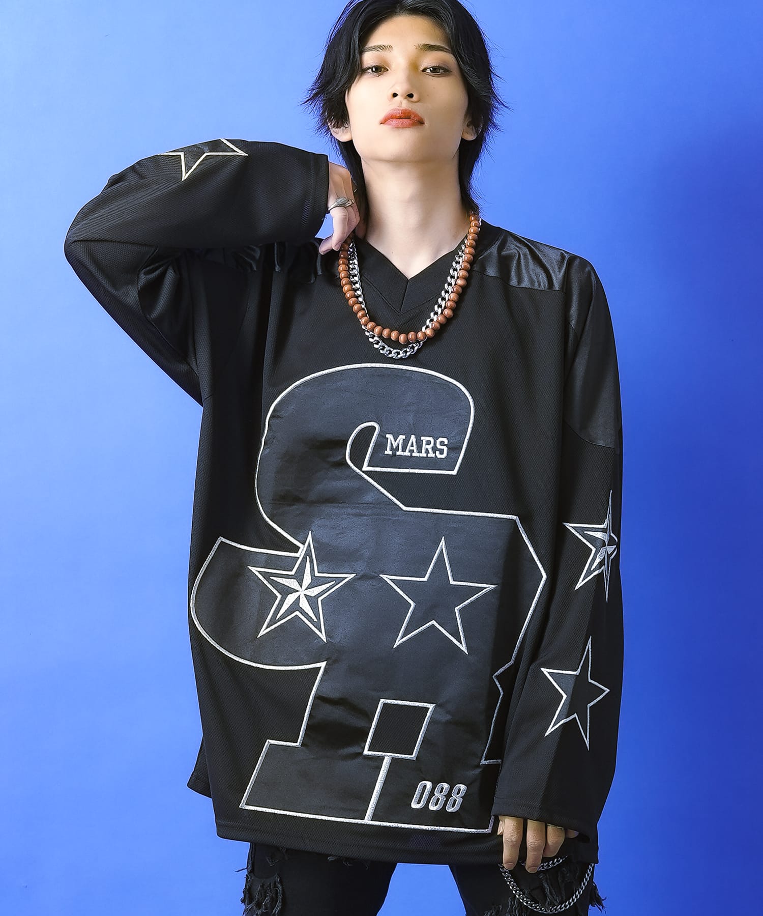 a.p.o.v.  ビッグロゴワッペン刺繍ホッケージャージ 