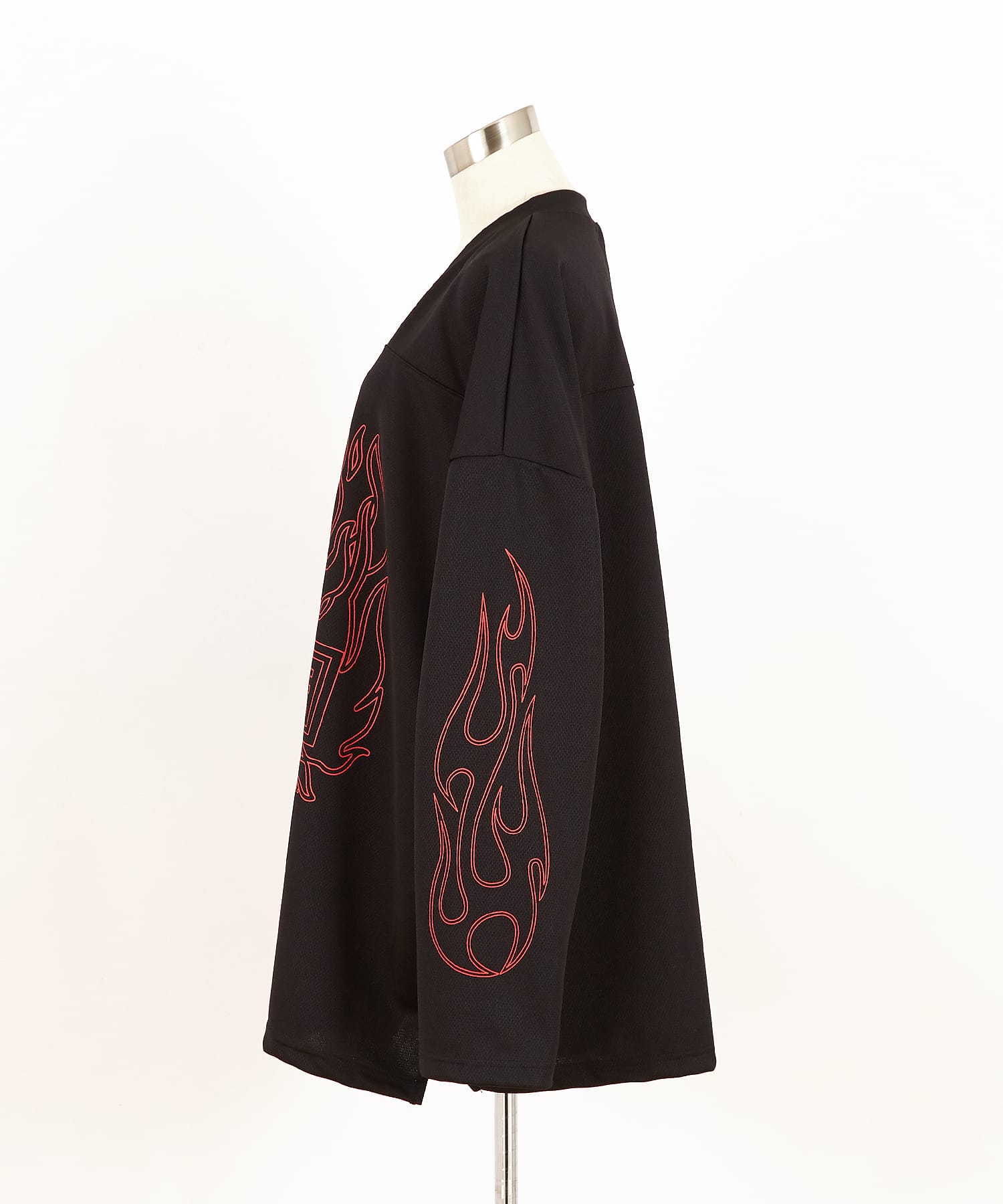 フレイムパターンプリントフットボールシャツ / メンズ レディース